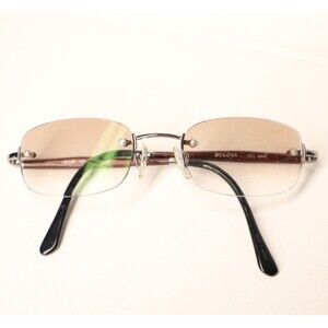 Vintage Bulova Del Mar Sunglasses 52-10-145 Rimless Gunmetal Unisex FRAMES ONLY